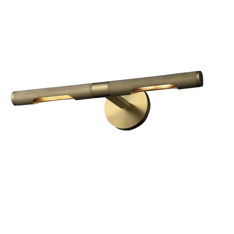 Industrial Texture Hotel Project Wall Lamp Brass Sconce for Corridor Bedside Bathroom Mirror Front Lighting Brass Picture