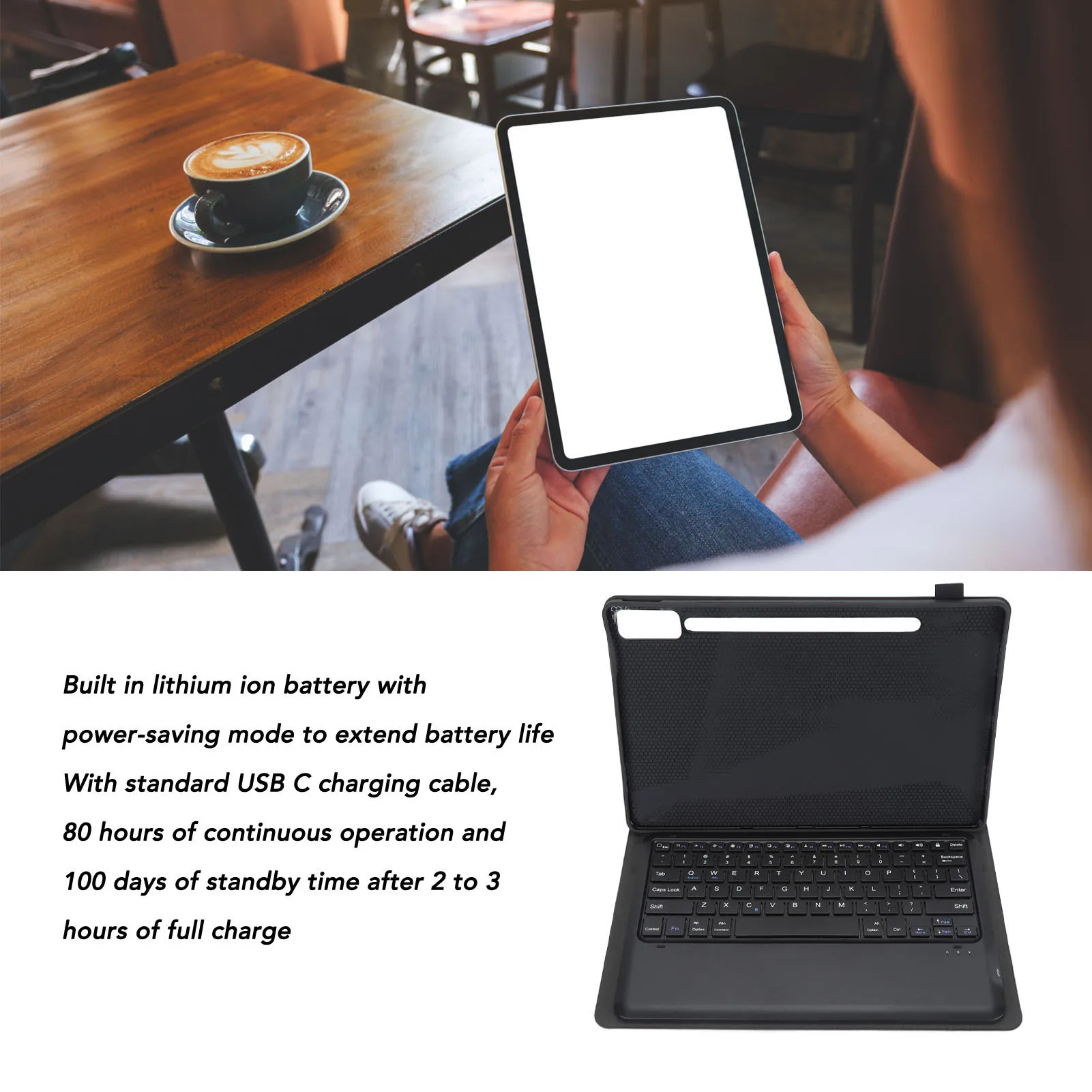 

Tablet Keyboard Case Prevents Scratches Magnetic Removable Keyboard TB370FU Keyboard Case Cutouts for Tab P12 12.7inch