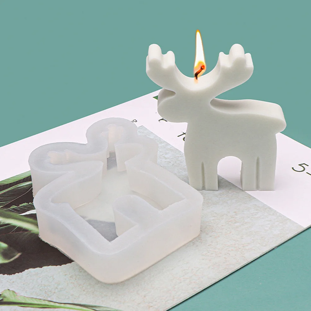 

3pcs Christmas Tree Gingerbread Man Reindeer Silicone Mold For Diy Making Soap Crafts Xmas Aroma Molds