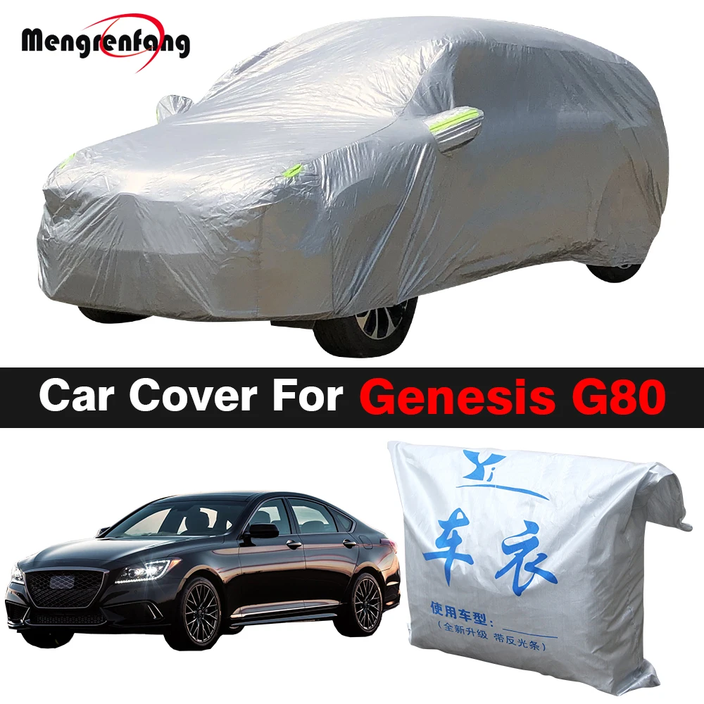 Full Car Cover Auto Anti-UV Sun Rain Snow Wind Protection Outdoor Cover Windproof For Genesis G80