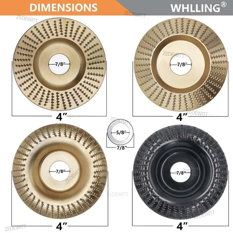 Multifunctional Wood Processing Tool Four Piece Grinding Disc Set For Electric Grinder Cutting Engraving Polishing Discs