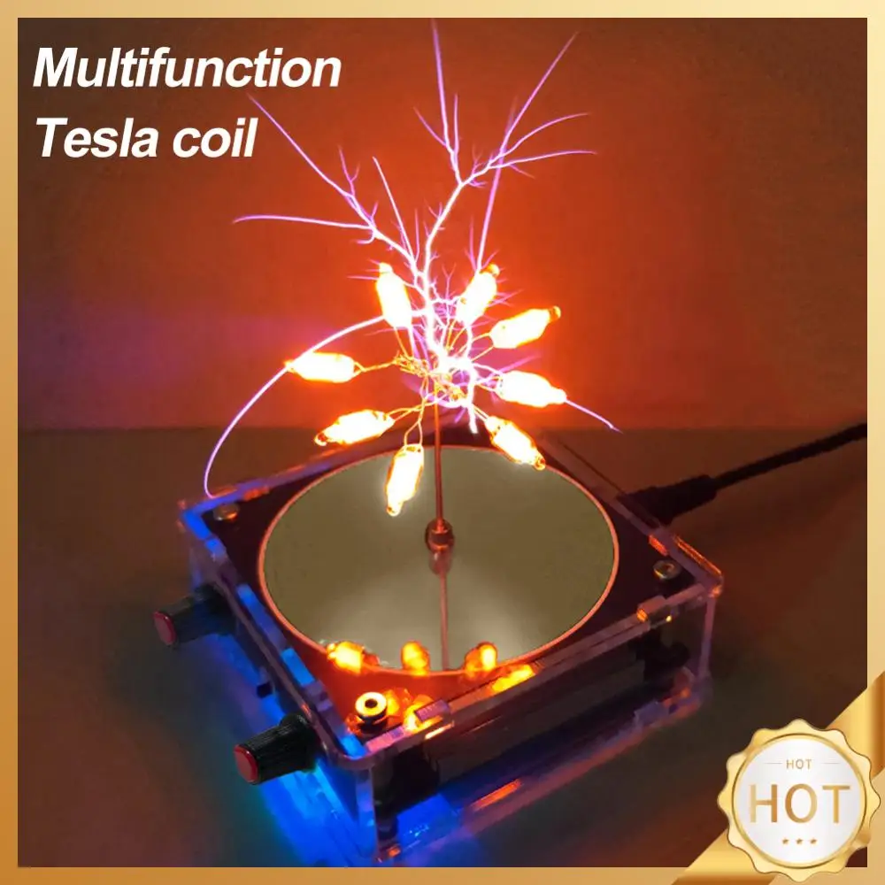 테슬라 코일 스피커용 음악, 블루투스 호환, 터치 가능한 인공 스파크 아크 플라즈마 확성기, 과학 실험 도구