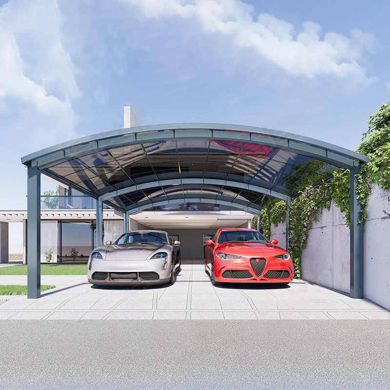 Alloy Parking Custom Villa Awning Canopy Tent Car Carport Metal Garage  Exterior Sunshade For Aluminium Custom Cars Shed