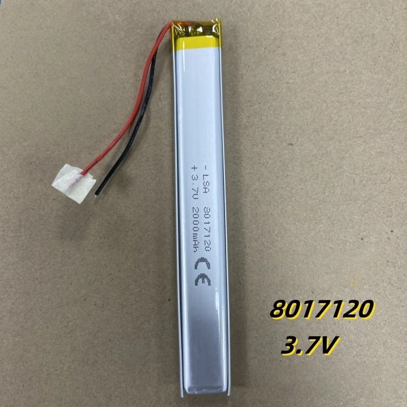 3.7V Lithium Polymer Battery 2000mAh 8017120 Universal Sensor Clothes Hanger LED Light Keyboard Rechargeable Battery