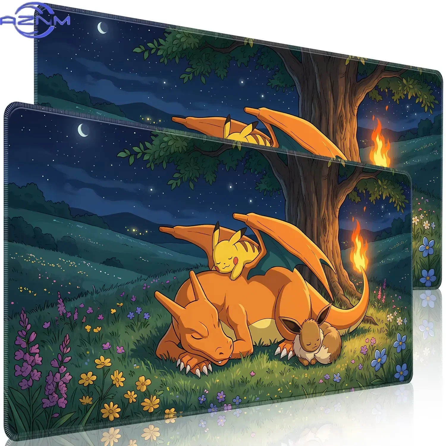 Summer Holiday Pikachu Piplup Anime Mouse Pad Rubber Non Slip Gaming Desk Mat Computer Keyboard Mouse Pad