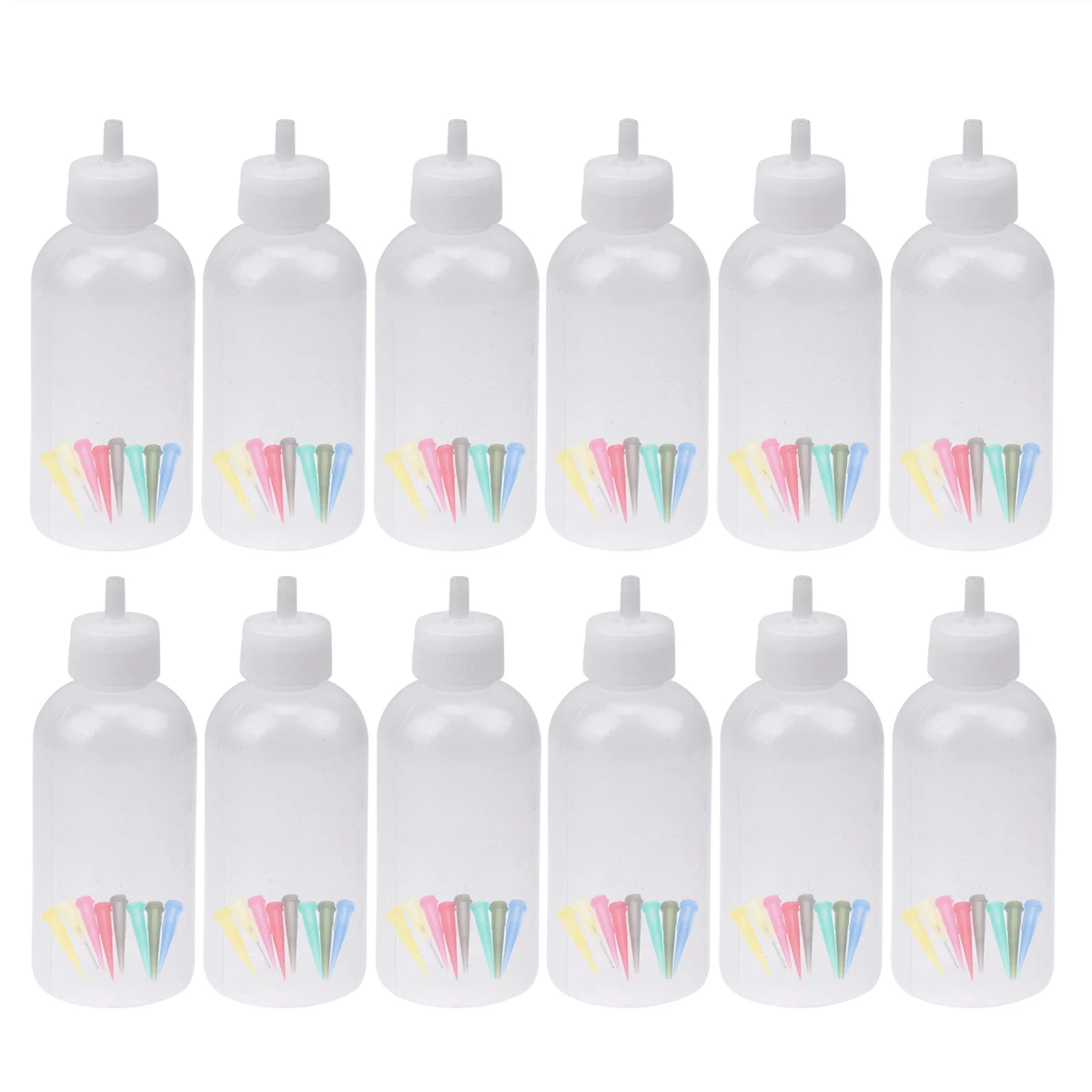 

7pcs Squeeze Bottles Kit Plastic Ketchup Dispenser For Salad Dressing Jam Sauce Storage Multiple Nozzles Cake Decoration Tool