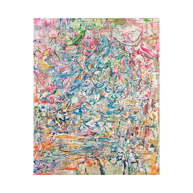 Original hand-painted oil painting, entrance art, wabi-sabi wind living room decorative mural