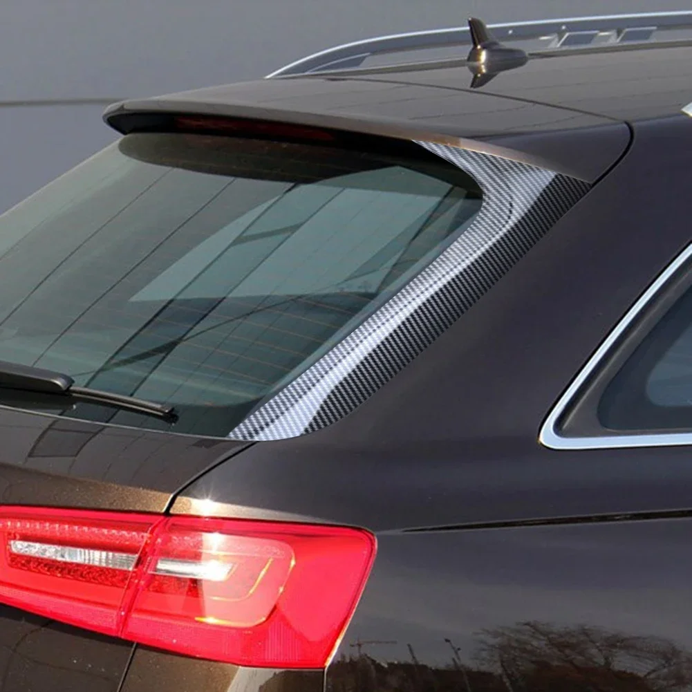 1Pair Plastic Rear Window Side Spoiler for Audi A6 C7 Avant 2012-2018 Left+Right