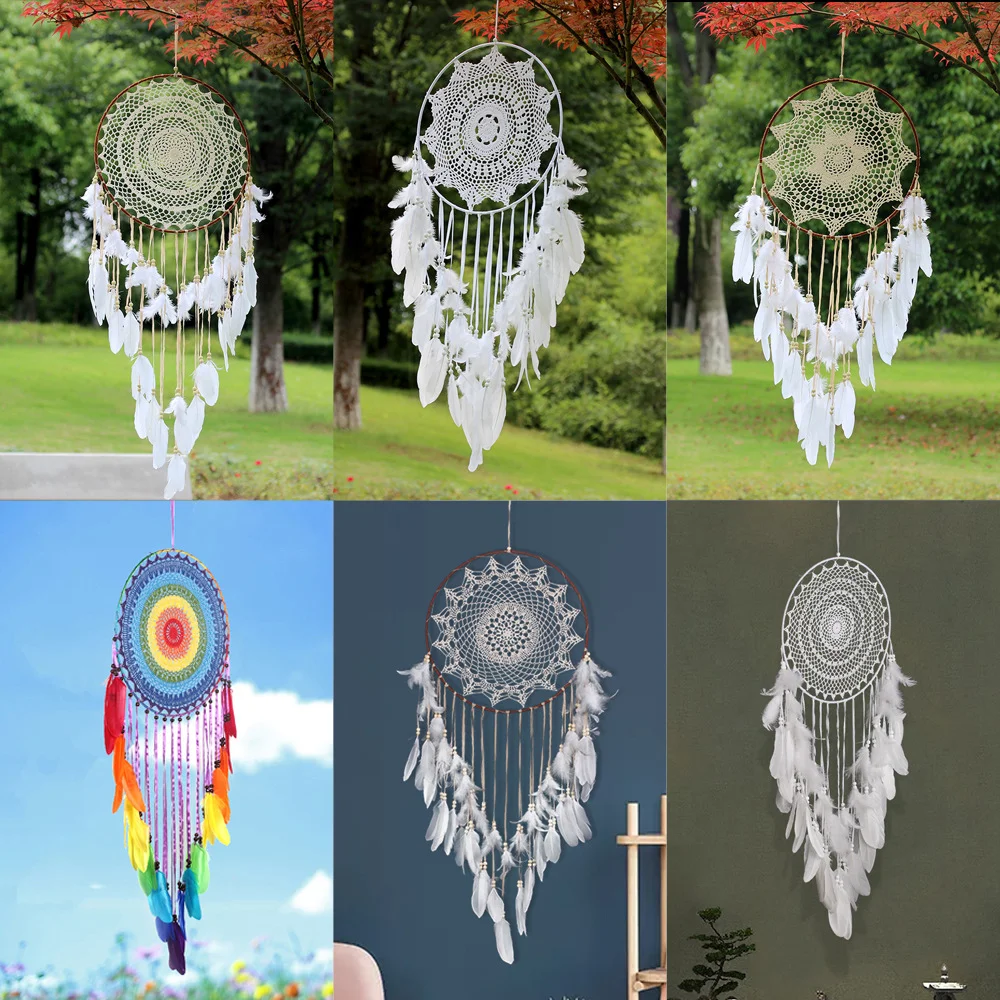 New Hollow Wind Chime Hanging Ornaments Large Dream Catcher Home Decoration Bedroom Living Room Wall Hanging Decorative Pendant