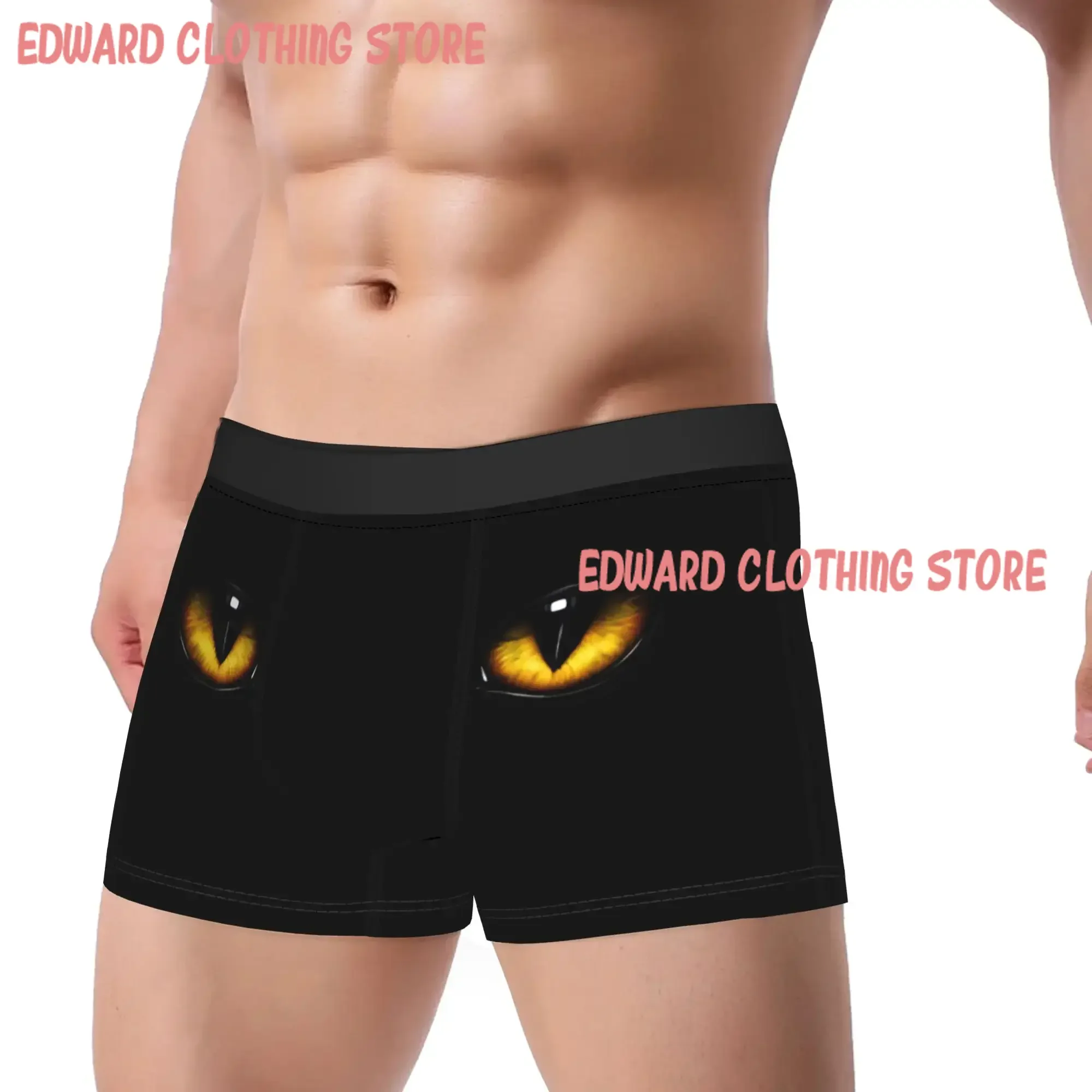 eyes pantery Underwear  Soft Trend Panties Printed Shorts Briefs For Male 3D Pouch Large Size Trunk