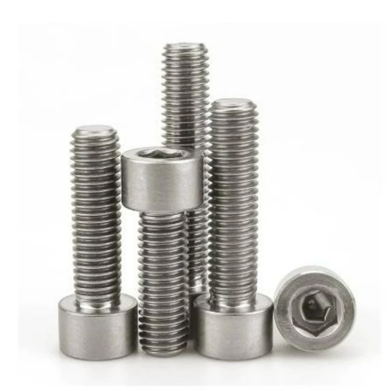 TA2 Titanium Hex Socket Screw M1.6 M2 M2.5 M3 M4 M5 M6 M8 M10 M12 M14 M16 Gr2 Titanium Cylindrical Head Hexagon Socket Screw