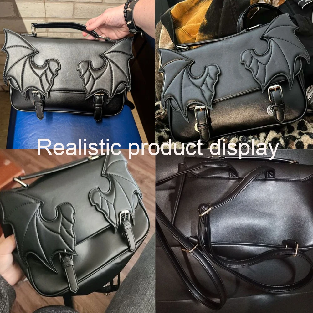 Sac à dos ailes de chauve-souris de Style gothique, sac à dos d'école, sacs Punk à la mode, paquet de ailes d'ange pour fille, petit diable