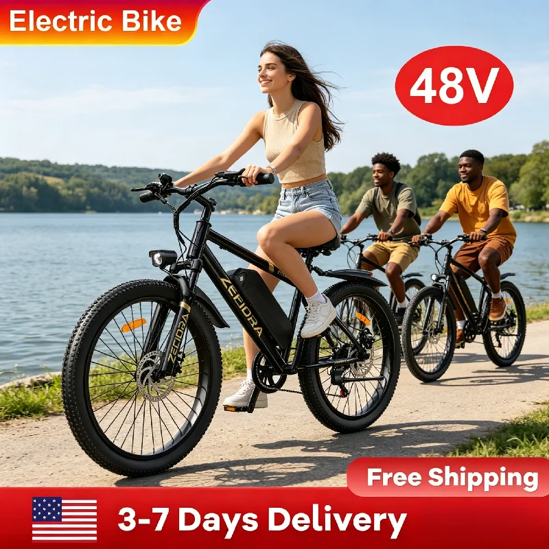 500W 26 Inch Heavy Duty Mountain Ebike, UL2849 Safety Certified, Adjustable Seat, Factory Original, Free US Local Warehouse Shipping image 12