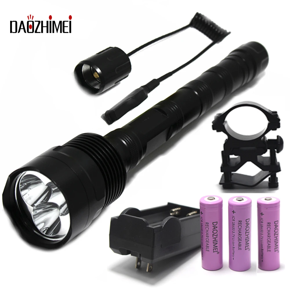 6000LM powerful 3T6 LED Tactical Flashlight Waterproof Hunting Torch 5 Modes Flash Light 18650 Rechargeable Torch Camping Light