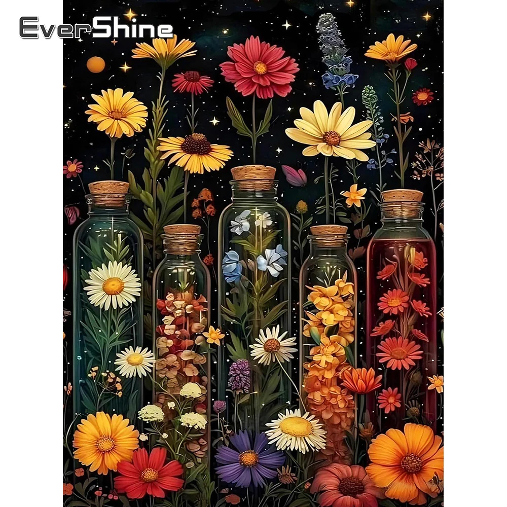 Evershine Diamantmalerei Blume Vollquadrat-Mosaik Gänseblümchen Strass-Bild Stickerei Kunst 5D DIY Dekoration für Zuhause