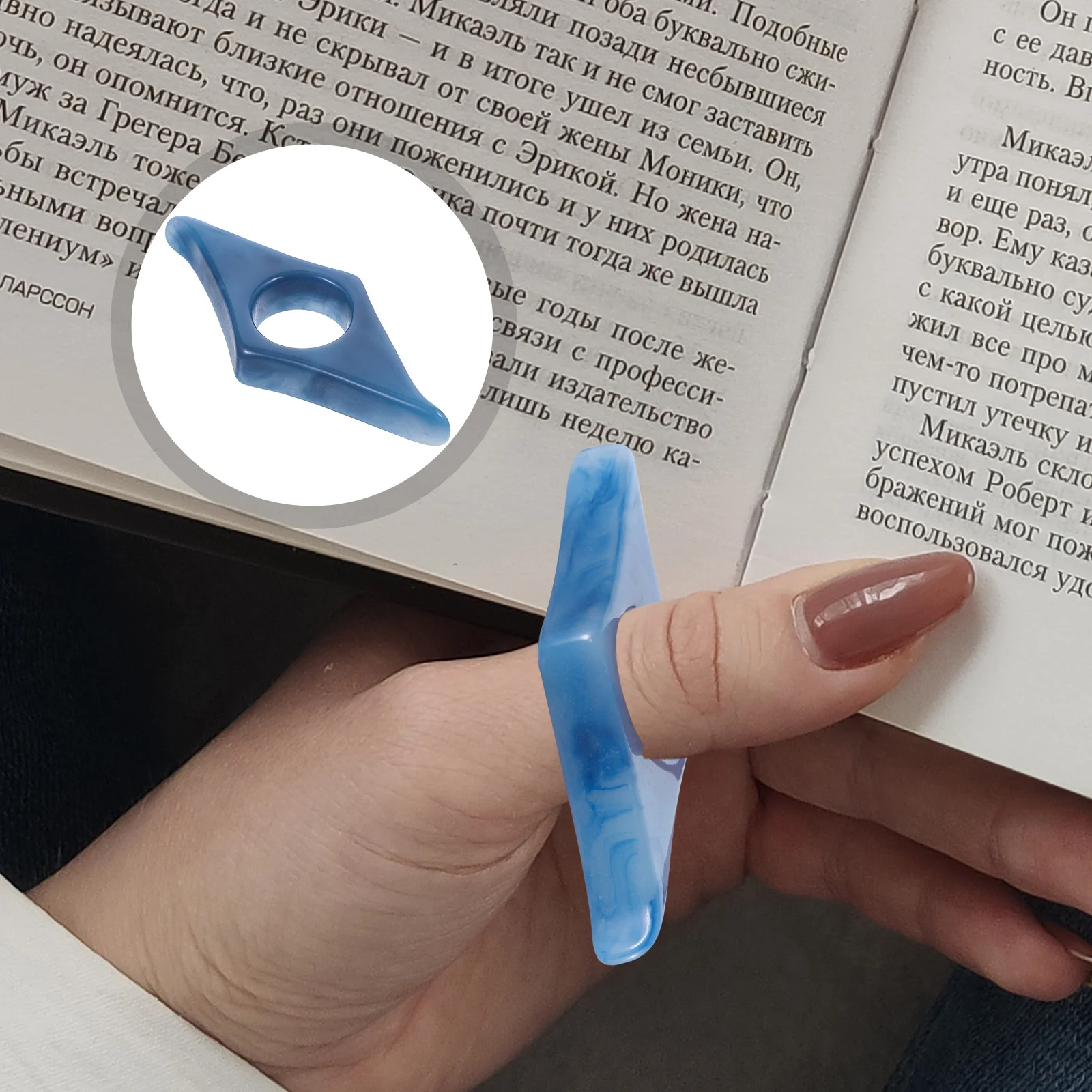 

6 Pcs Thumb Book Support Finger Page Holder Reading Books Spreader for Resin Accessories Holders