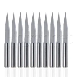 10Pcs 0.3mm 20 Degree Flat Bottom CNC Router for PCB Board Engraving Bits