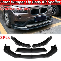 Car For BMW X1 E84 2011-2015 Front Bumper Splitter Lip Body Kit Spoiler Diffuser Deflector Accessories Carbon Fiber Look ABS