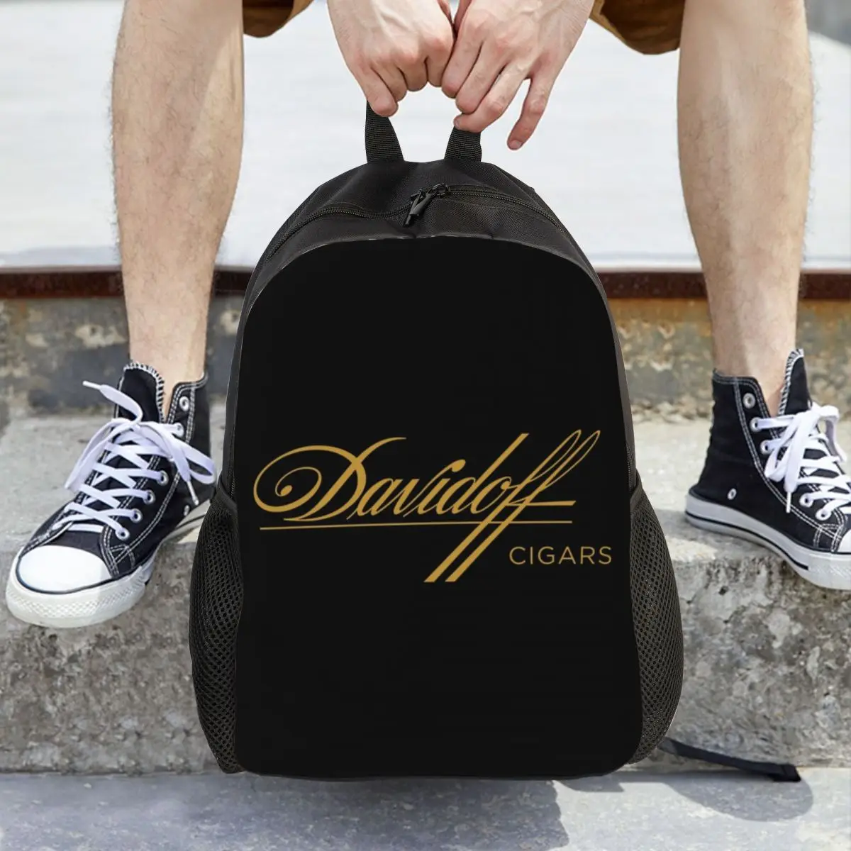 

Davidoff Cigar Backpack Hot Sale Daypack Large Capacity Boys Girls BookBag School Bag Shoulder Bags for Men Women