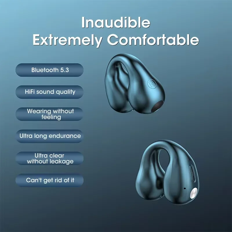 جديد لينوفو OWS العظام التوصيل سماعة لاسلكية تعمل بالبلوتوث الأذن كليب سماعات طويلة عمر البطارية سماعة الألعاب HIFI الصوت المحيطي #3