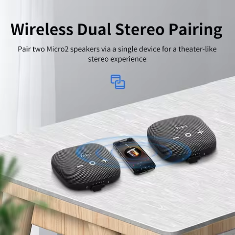 Tribit StormBox Micro 2 Alto-falante Bluetooth portátil com graves profundos 10W de potência IP67 à prova d'água pequeno alto-falante externo alça embutida