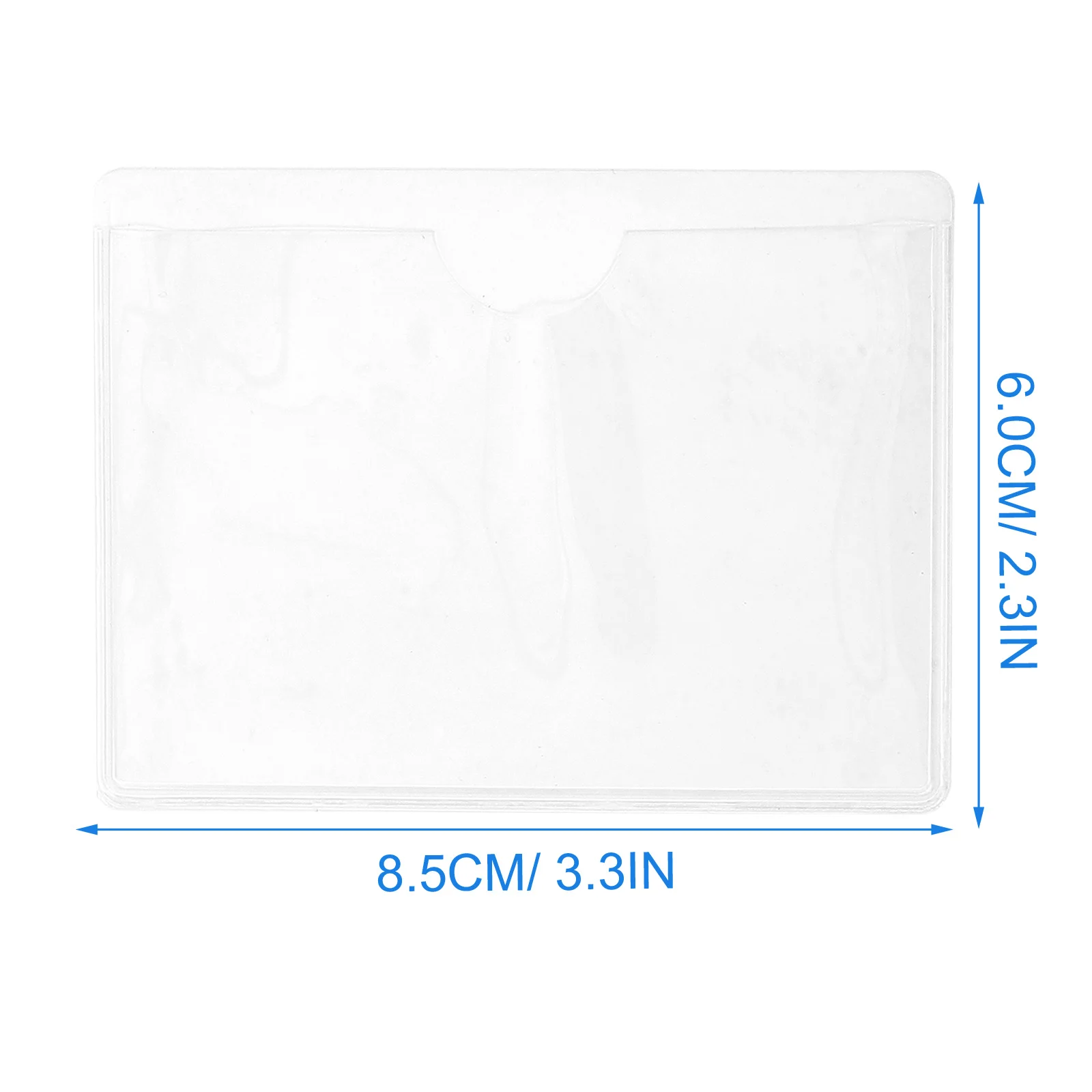 

100Pcs PVC Self Adhesive Card Holder Clear Plastic Business Card Pocket Organizer for Planner Notebook Laptop Portable