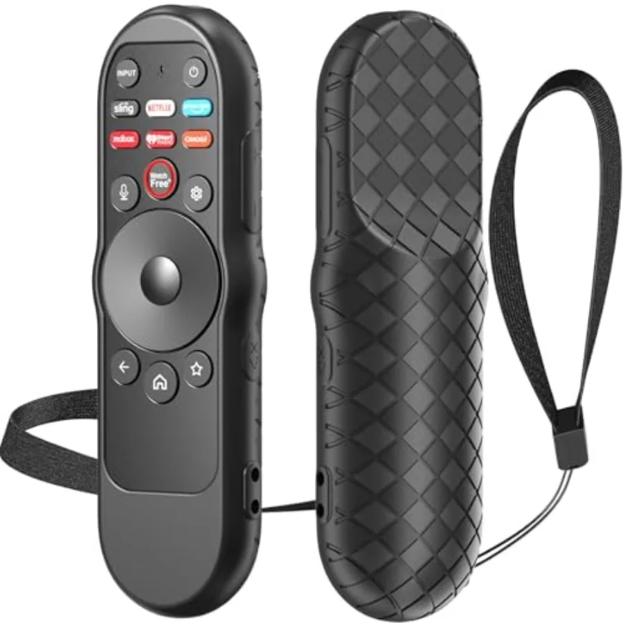 

Case Cover for VIZIO XRT270 Smart TV Remote Control Silicone Skin Sleeve with Lanyard Black