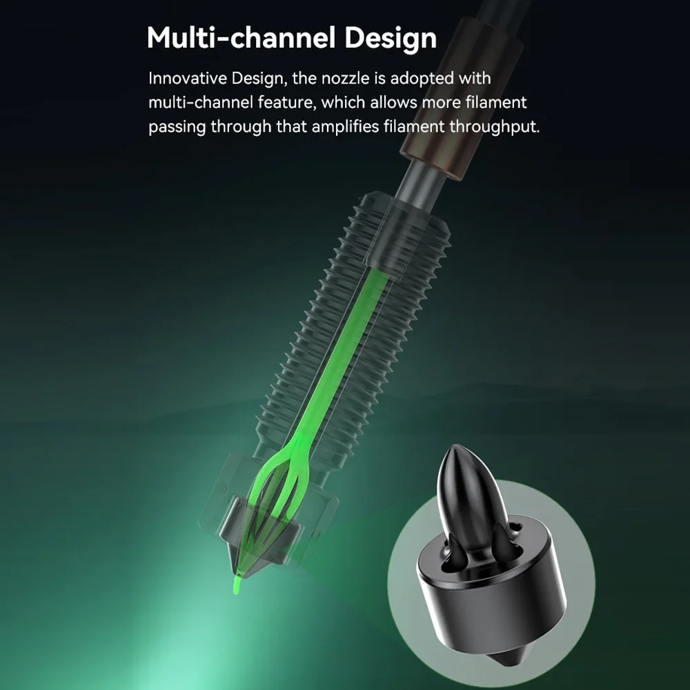 Creality Genuine E3D Obxidian ™   Узел сопла с высоким расходом серии K2 для деталей 3D-принтера K2 Plus Creality Hi 0,4 мм/0,6 мм/0,8 мм