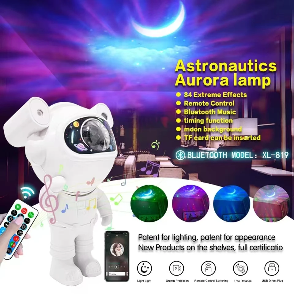 Led Night Lights Colorful Starlight Ambience Home Lamps Furnishings Children Vortex Sitting Astronaut Projection Ambient Light