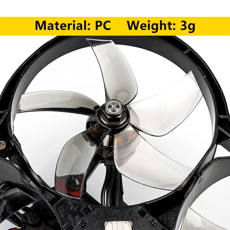 GEMFAN-D76 5-بليد مجاري الهواء بدون طيار كوادكوبتر المروحة ، CW و CCW الدعائم ل RC FPV حرة CinewhoopDucted الطائرة بدون طيار ، 3 في ، 76 مللي متر ، 10 أزواج ، 12 أزواج #2