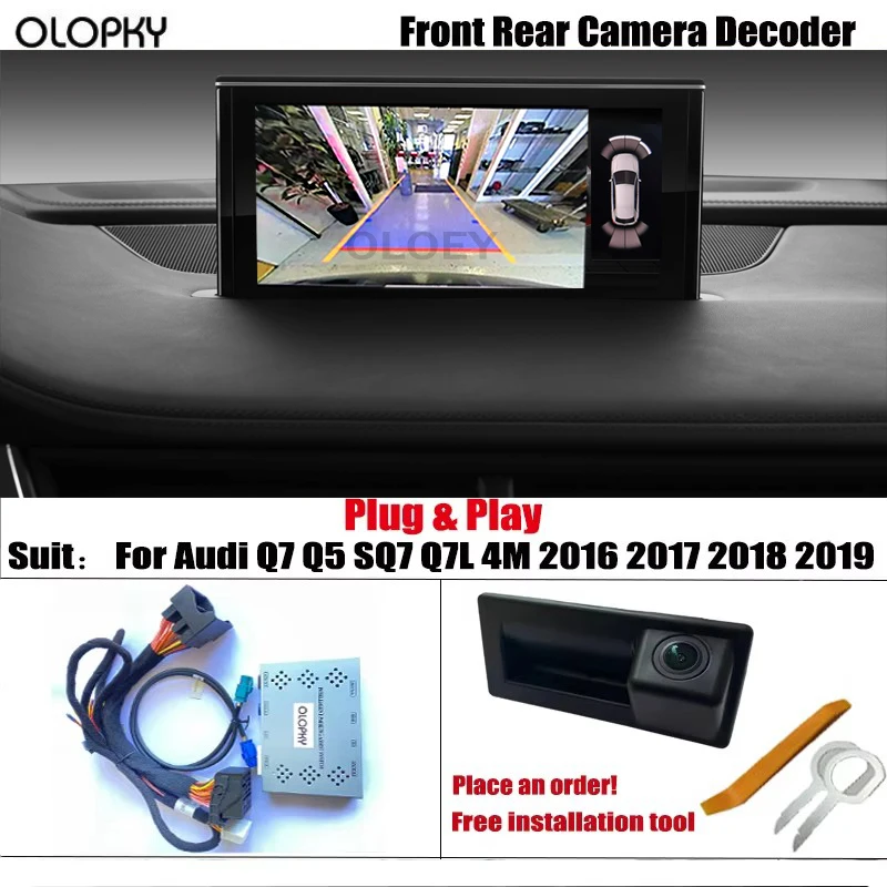 

For Audi Q7 Q5 SQ7 Q7L 4M 2016 2017 2018 2019 HD Front Rear View Camera OEM Screen Update Backup Reverse Interface Decoder