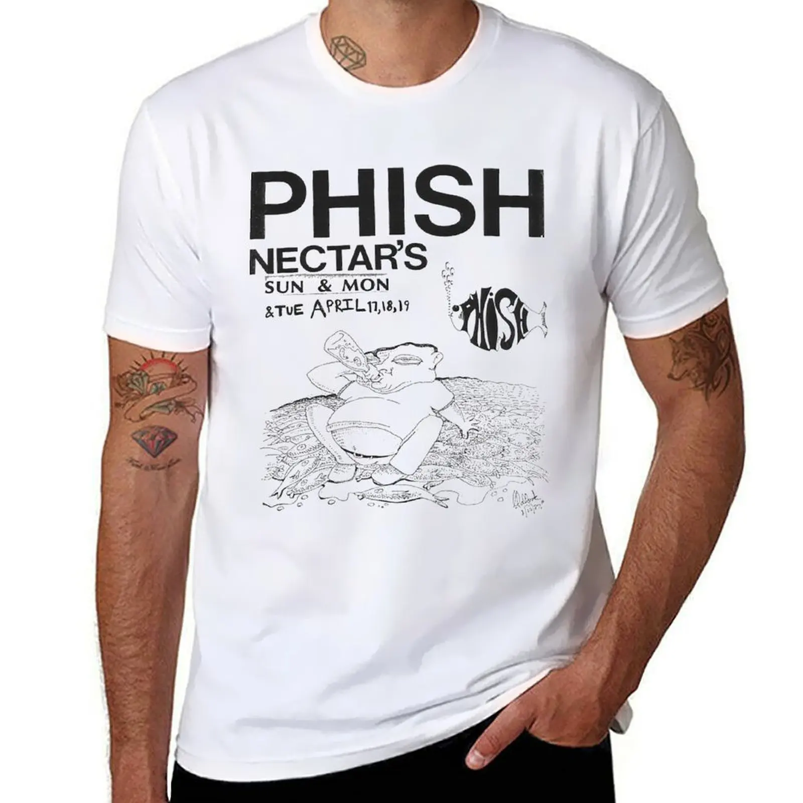 

Phish At Nectar's 2 T-Shirt black cotton t-shirt plain for man package man t shirts high quality luxury brand T-Shirt