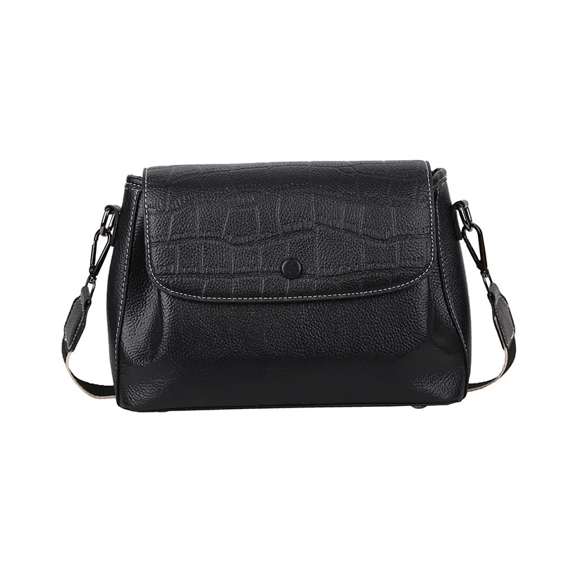 

Genuine Leather Bag For Women 2023 High Quality Cowhide Ladies Shoulder Crossbody Bag Vintage Female Handbag Black Lady Tote Sac