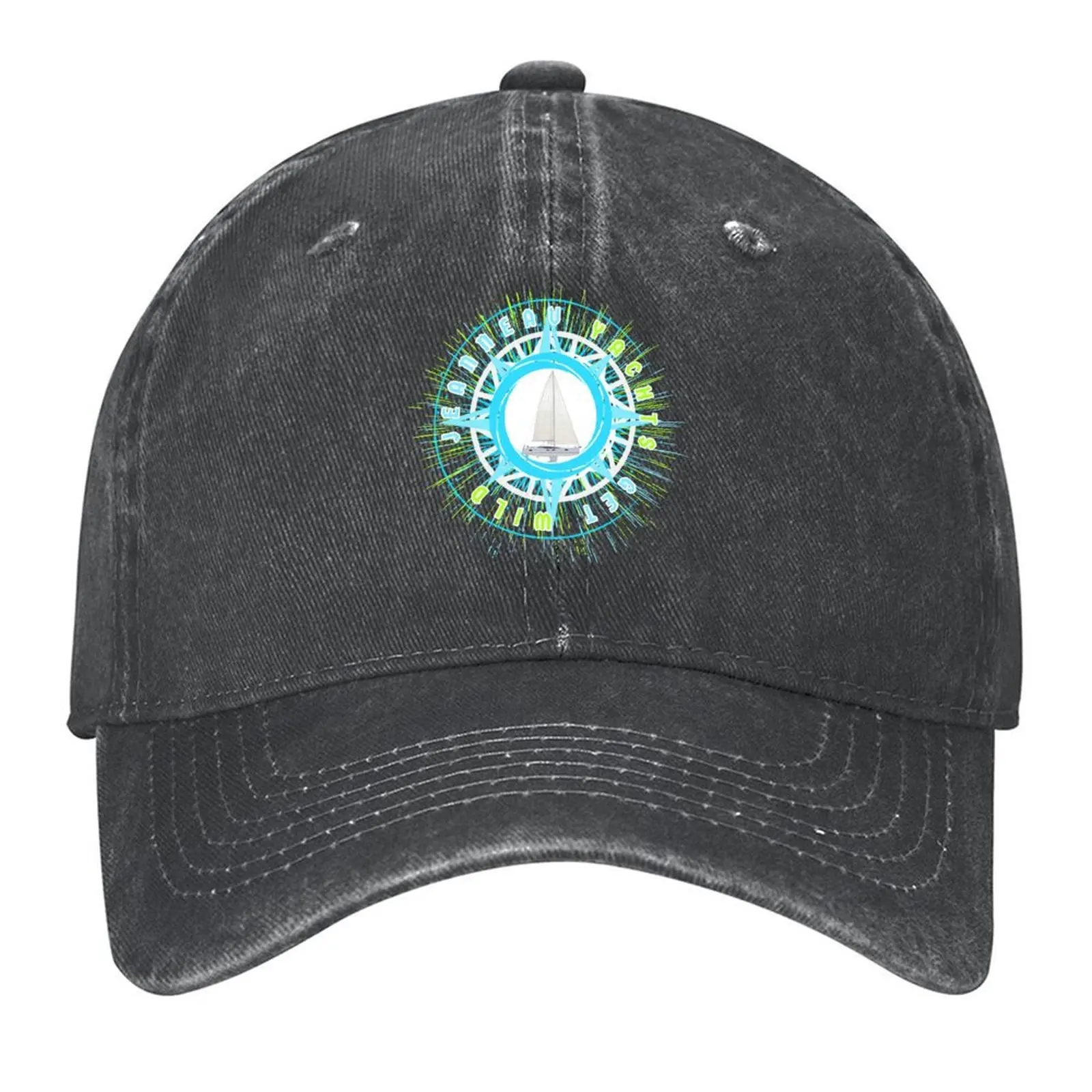 

Jeanneau Yachts Get Wild blue/ green Boat Baseball Cap Bobble Hat Sports Cap Hat Man Luxury Beach Outing Caps Women Men's