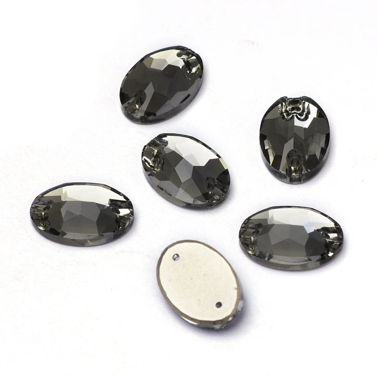 Pubrilex Black Diamond Alle Formen Aufnähbare Strasssteine Flache Kristallperlen Nähzubehör für Kleidung und Schmuckdekoration – Detail 4