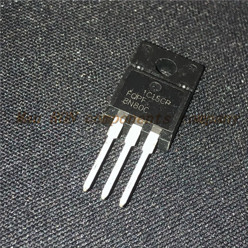 10PCS/LOT  FQPF8N80C 8N80C TO-220F 8N80 TO220F MOS FET tr new original In Stock