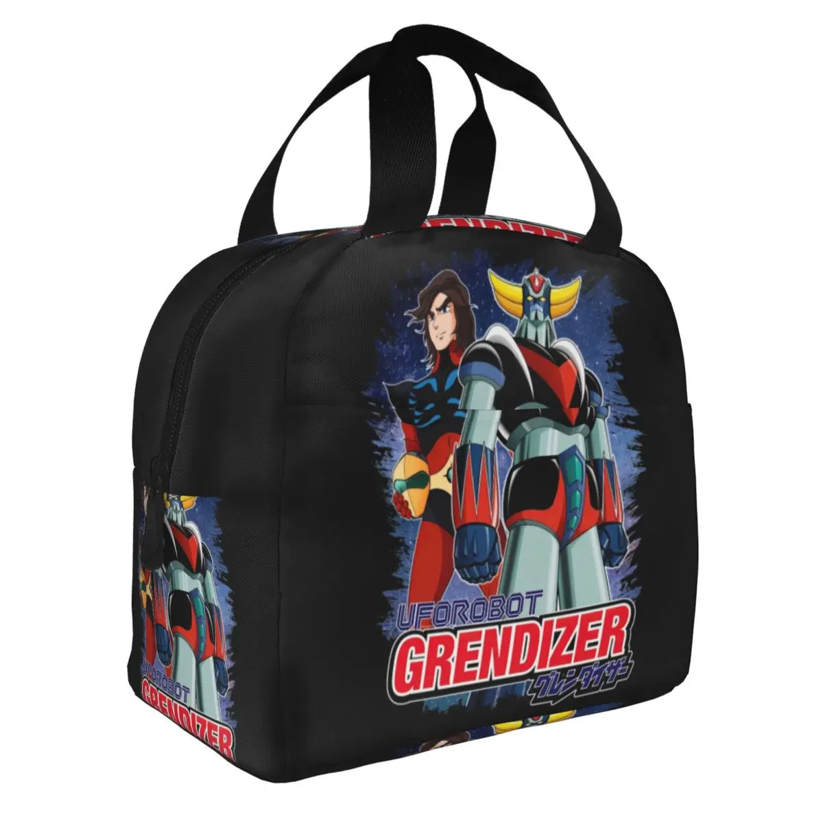 Goldorak Grendizer Actarus Insulated Lunch Bags for Women UFO Robot Goldrake Portable Cooler Thermal Bento Box Camping Travel