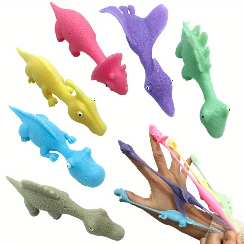 Catapult launches dinosaur fun taunt sticky pressure relief toys interesting dinosaur sticky wall toys