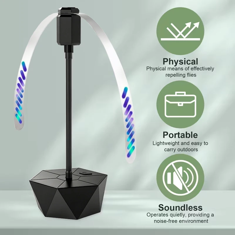 Desktop Mosquito Repellent Fan, Foldable at Any Angle to Repel Flies and Mosquitoes, Suitable for Picnics and Barbecues