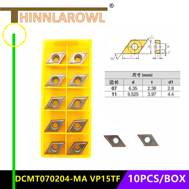 DCMT070204 VP15TF UE6020 IC907 IC908 DCMT11T304 DCMT11T308 Internal Turning Tool CNC Turning Tool Alloy Blade Stainless Steel