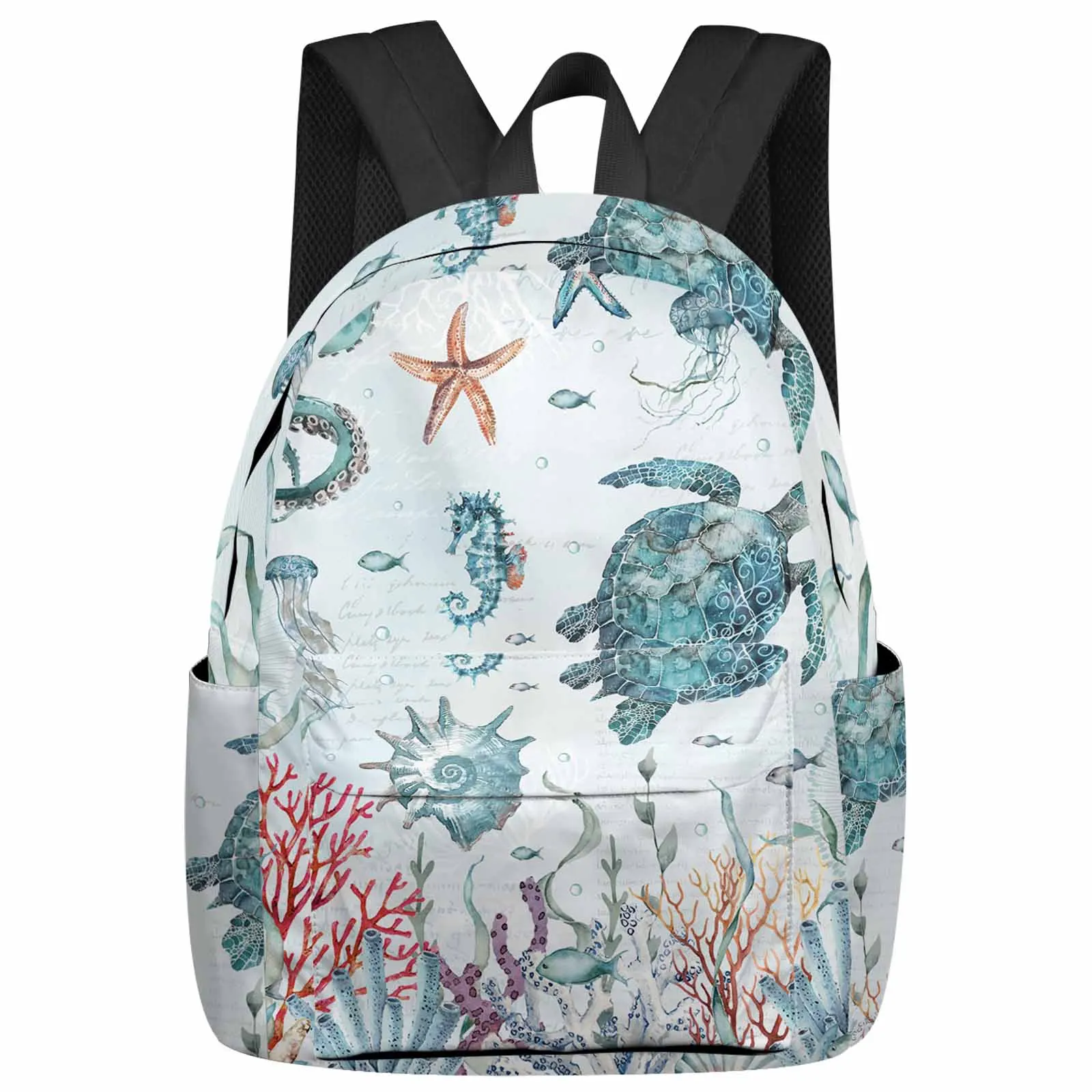 

Summer Marine Life Starfish Large Capacity Backpack Men Laptop Bags High School Teen College Girl Student Mochila