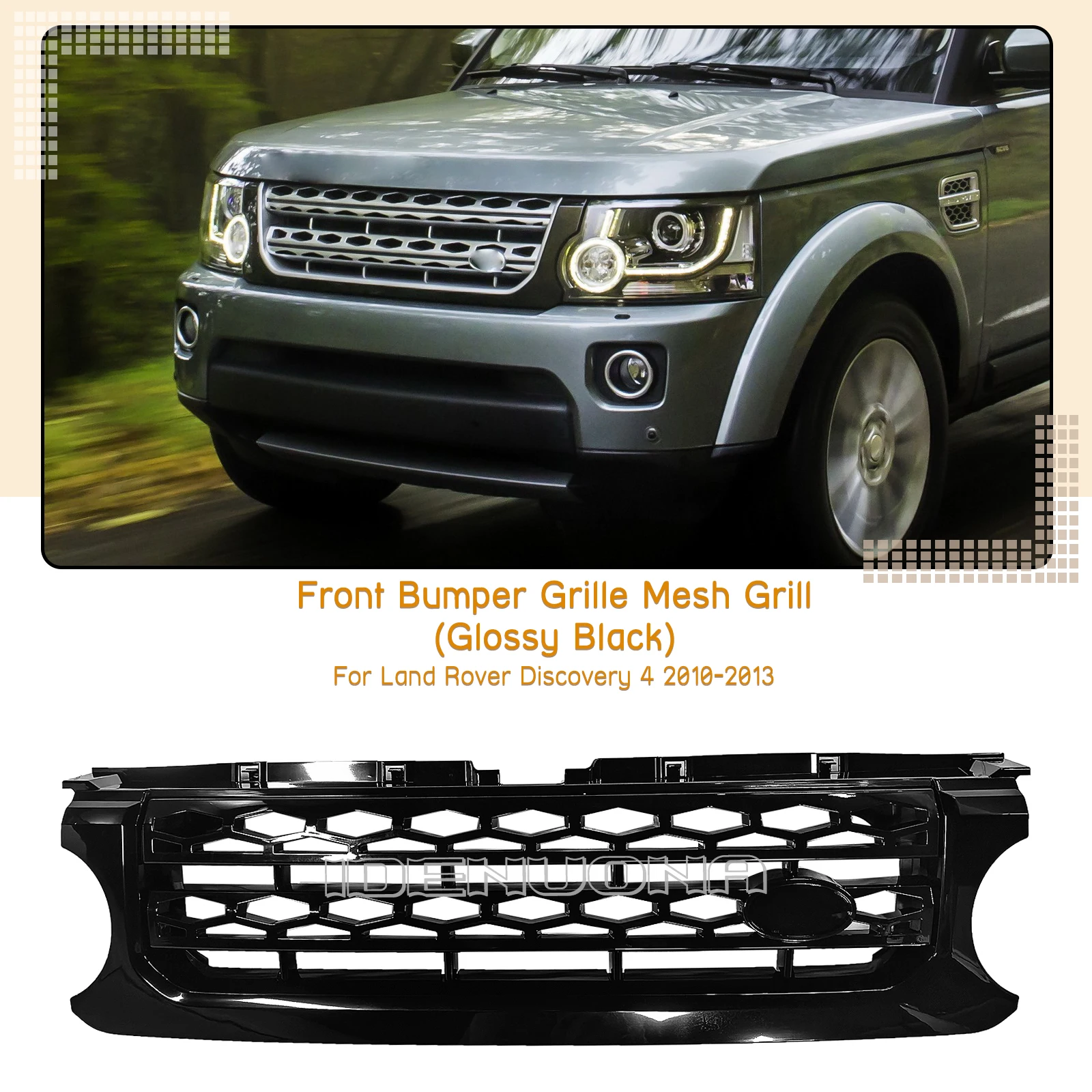 

Внешняя передняя решетка, гоночная решетка, сетчатая решетка капота для Land Rover Discovery 4 LR4 2010 2011 2012 2013