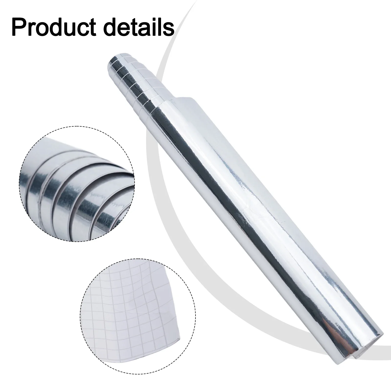 

Easy To Disassemble High Quality 100% Brand New Car Sticker Decal Silver Chrome Vinyl Waterproof Film Wrap 1 Pcs