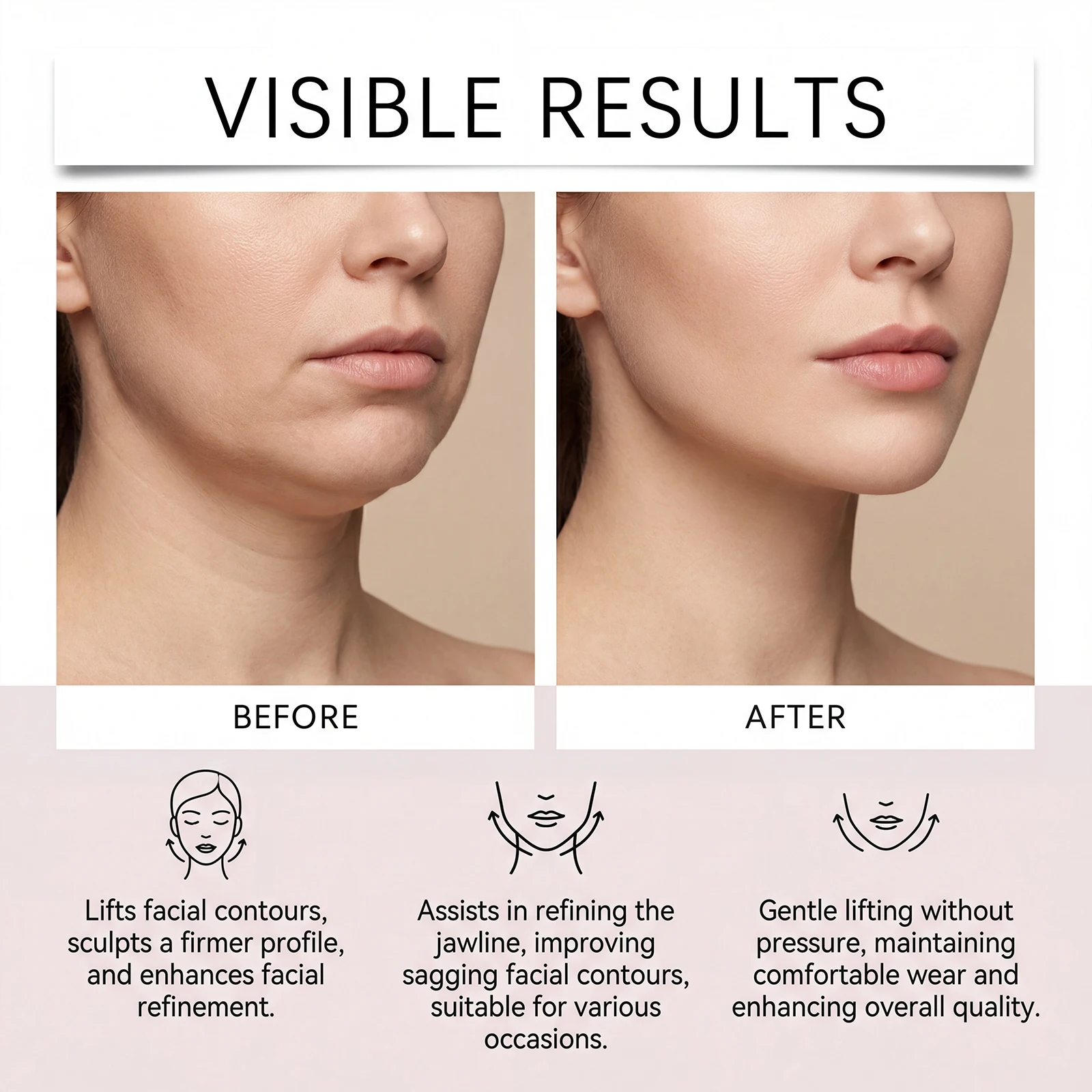 Adjustable Face Slimming Bandage Firm Jawline Remove Double Chin Breathable Reusable Vline Face Jawline Shaper Mask Beauty Tool - view 6