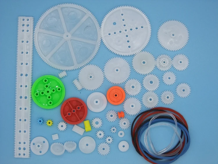 Educational Toys Model Car Parts Package 43 Parts Gear Spindle Worm Drive Belt