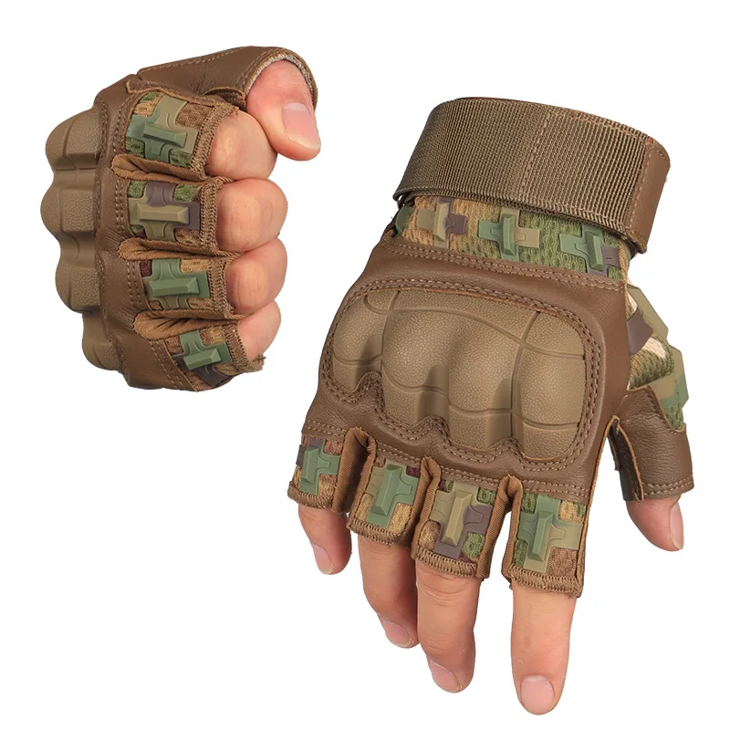 

New Men Hiking Fingerless Gloves Non-slip Half Finger Mitterns Camping Driving Working Shooting Hunting Tactical Gloves