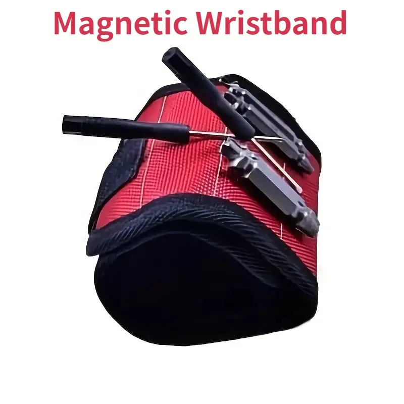 Powerful Magnetic Wristband Tool - Secure Screws Nails Drill Bits with Strong Magnetic Wrist Tool Kit Part Organizer for DIY Pro