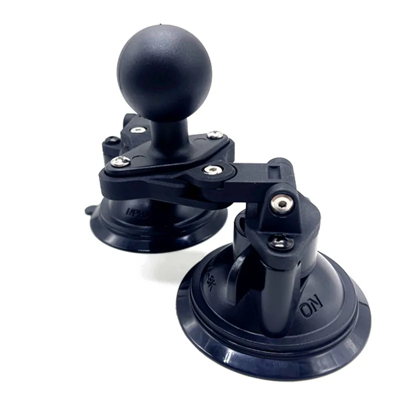 2026 New Foldable Rotatable Flexible 1.5 Inch Ball C Ssize Thread Double Suction Cup Mount Car GPS Phone Holder Stable