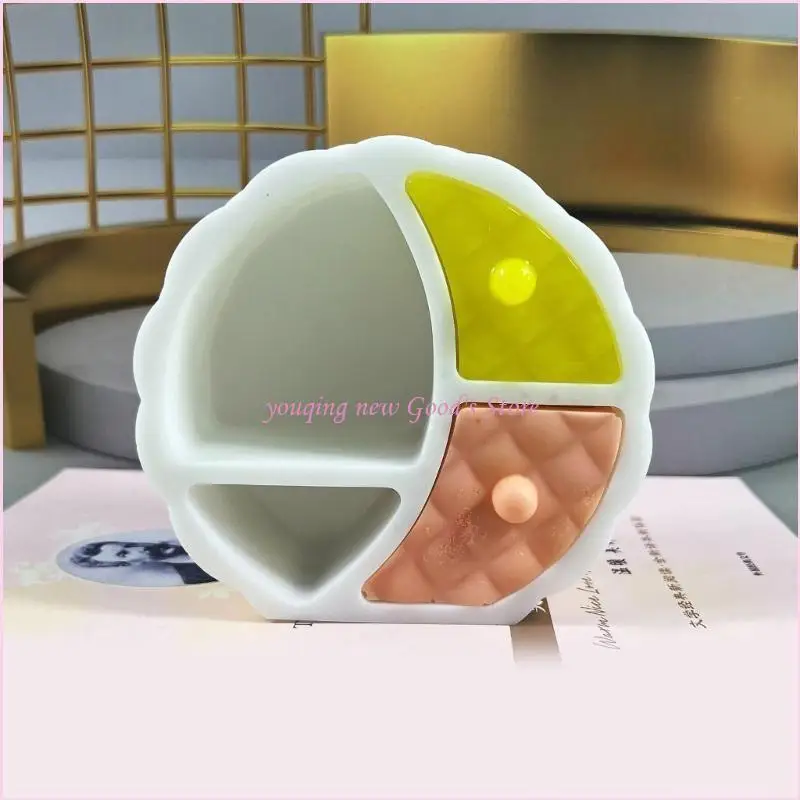 57QA قوالب صب الراتنج متعددة الاستخدامات على شكل قمر ونجمة قوالب صندوق تخزين سيليكون #4