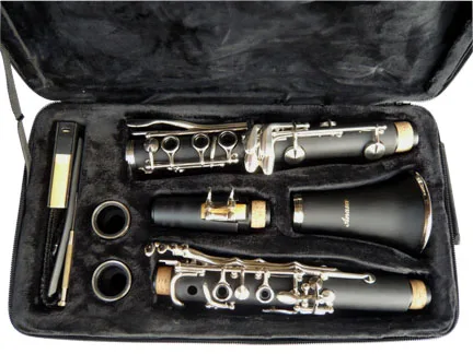 Professional CLARINET Ebonite Wood Nickel Plated Key, Bb Key, 17 Key Case, New